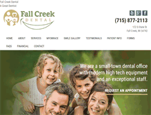 Tablet Screenshot of fallcreekdental.com